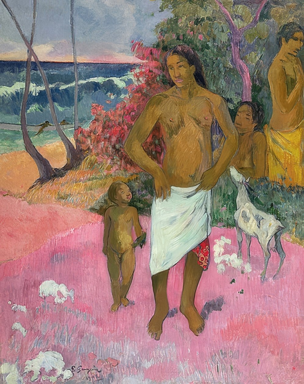 Caminhe à beira-mar. 1902 de Paul Gauguin