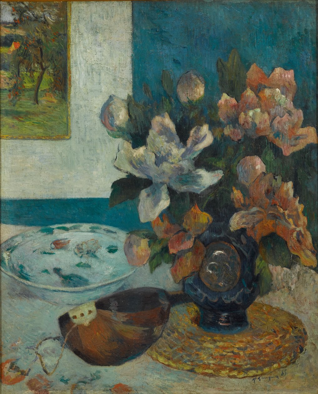 Ainda vida com bandolim, 1885. de Paul Gauguin