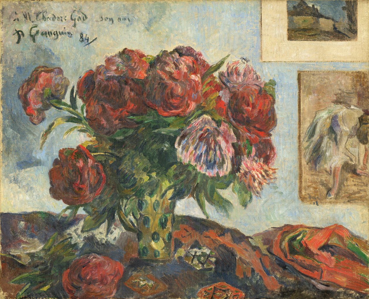 Natureza morta com peônias de Paul Gauguin