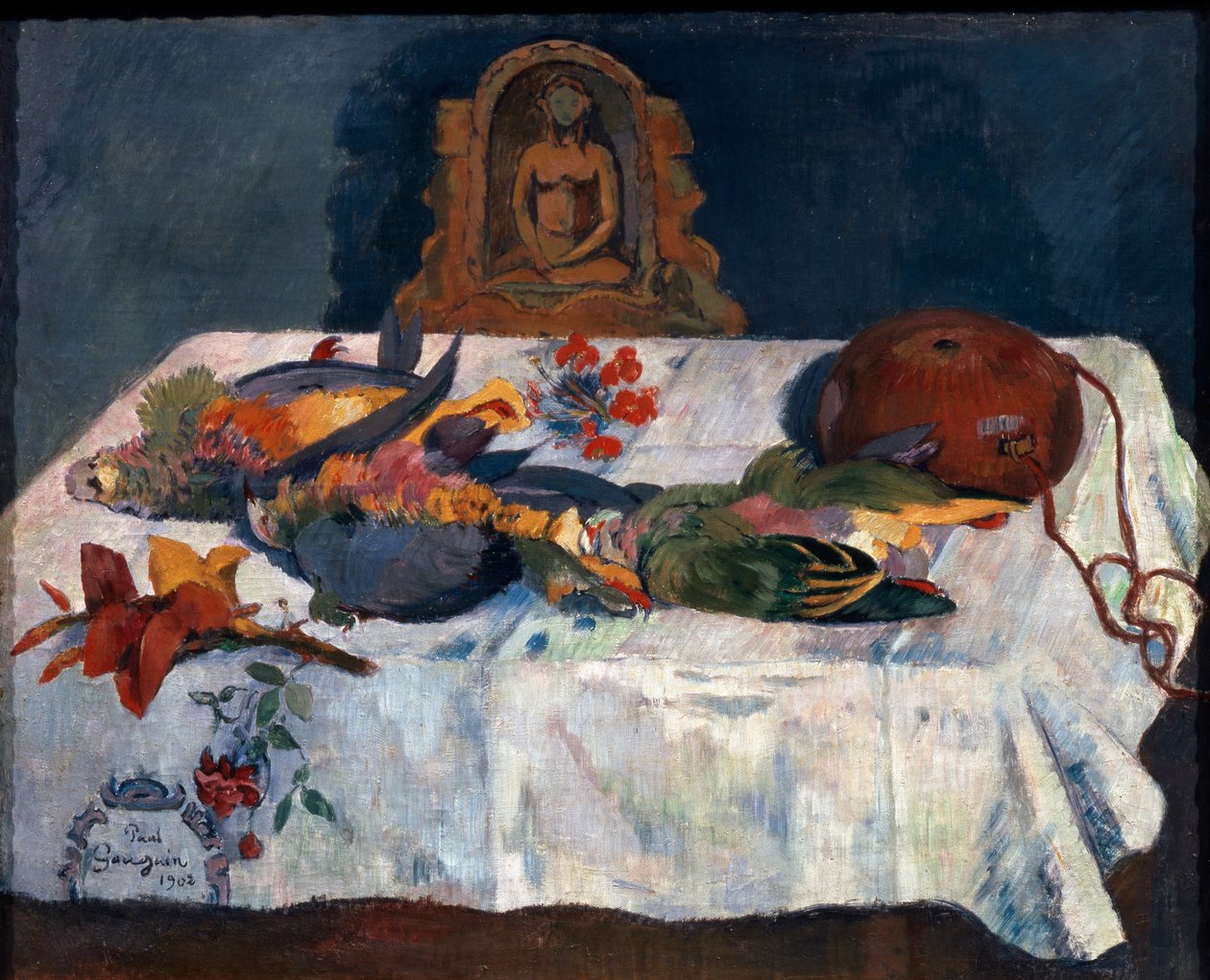 Ainda vida com papagaios, 1902. de Paul Gauguin