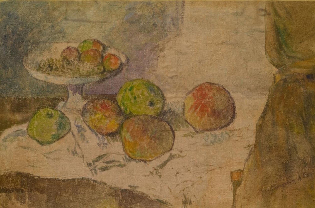 Ainda vida com fruteira de Paul Gauguin