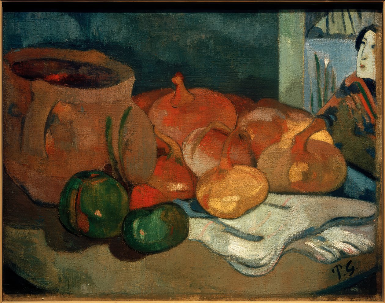 Ainda vida com cebolas de Paul Gauguin