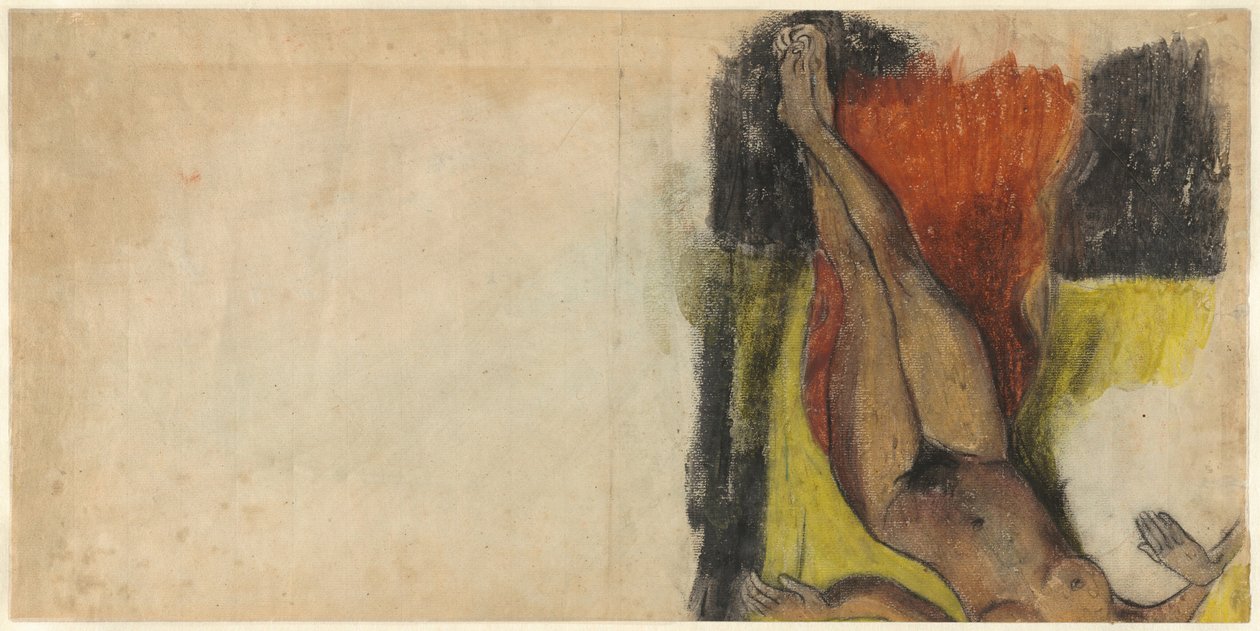 Estudo para a filha de Judith está quebrado [verso] de Paul Gauguin