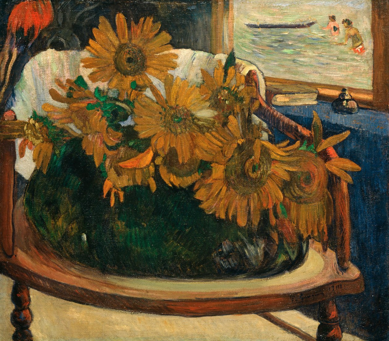 Girassóis em uma poltrona Girassóis em uma poltrona, 1901. de Paul Gauguin