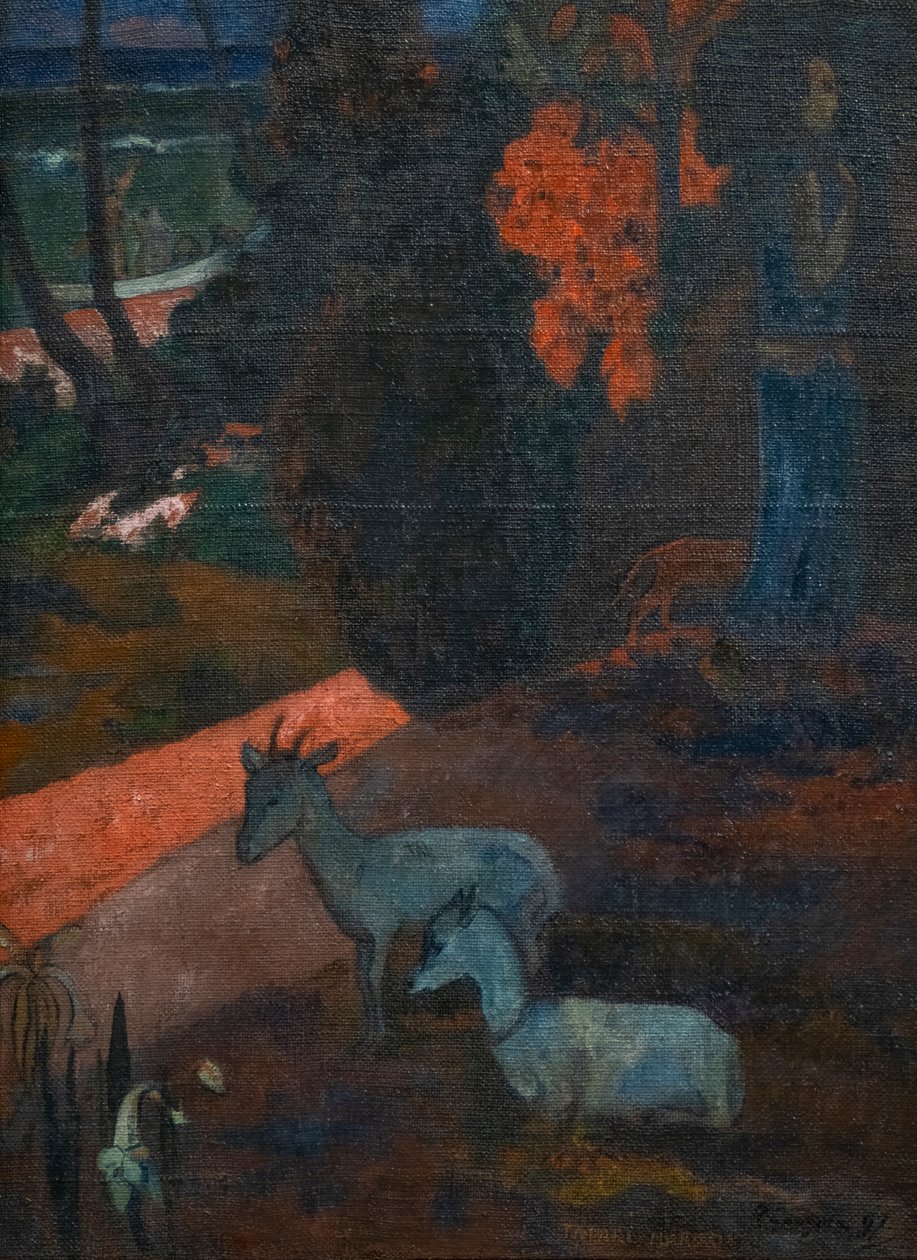 TARARI MARURU (paisagem com duas cabras) de Paul Gauguin