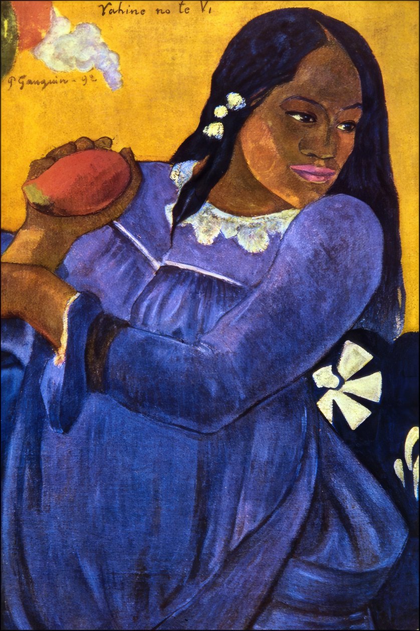 Taiti: Mulher dos Vi (Mulher com uma manga), Paul Gauguin, 1892 de Paul Gauguin