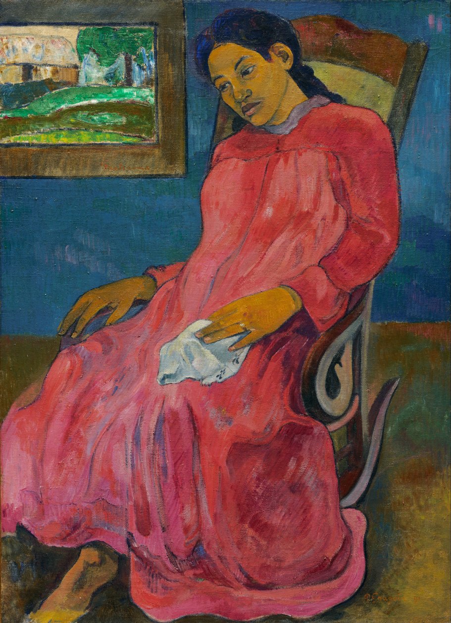 Tahitiano:  Faaturuma Melancholic de Paul Gauguin