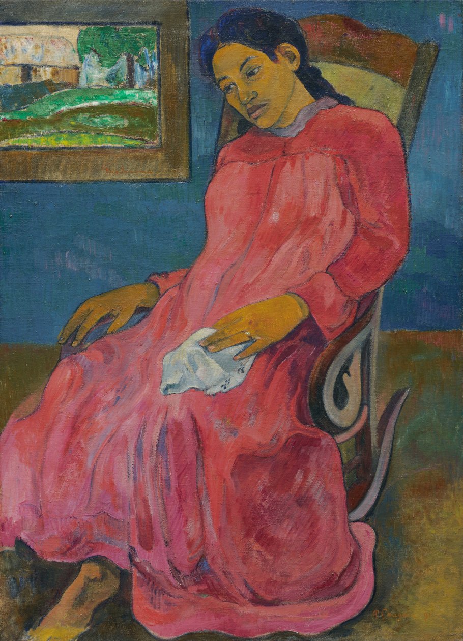 Tahitiano:  Faaturuma Melancholic de Paul Gauguin