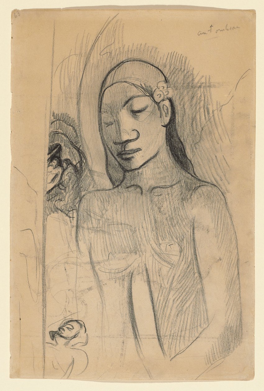 Figura do Taiti, c.1895-96 de Paul Gauguin