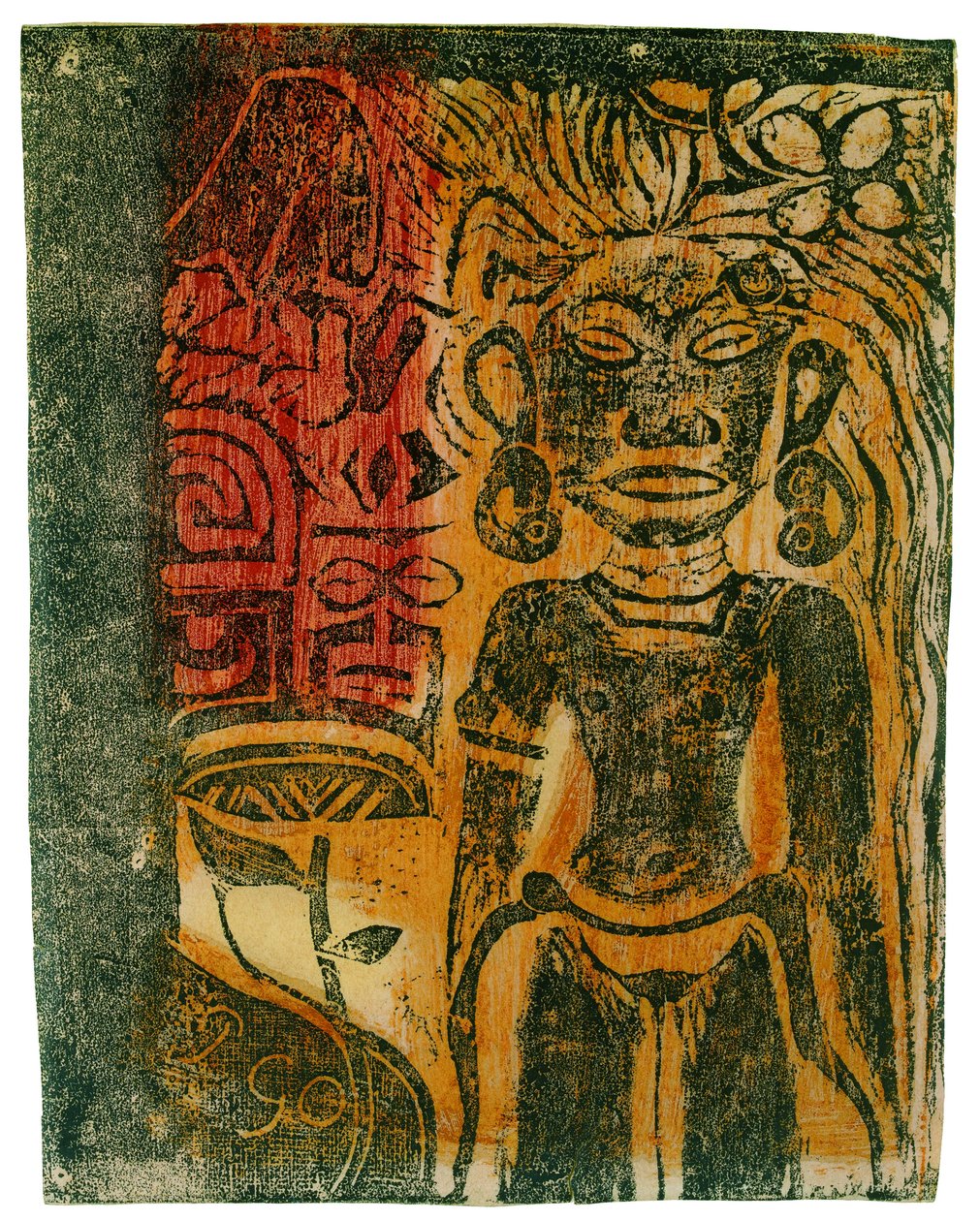 Ídolo do Taiti, 1894-1895. de Paul Gauguin