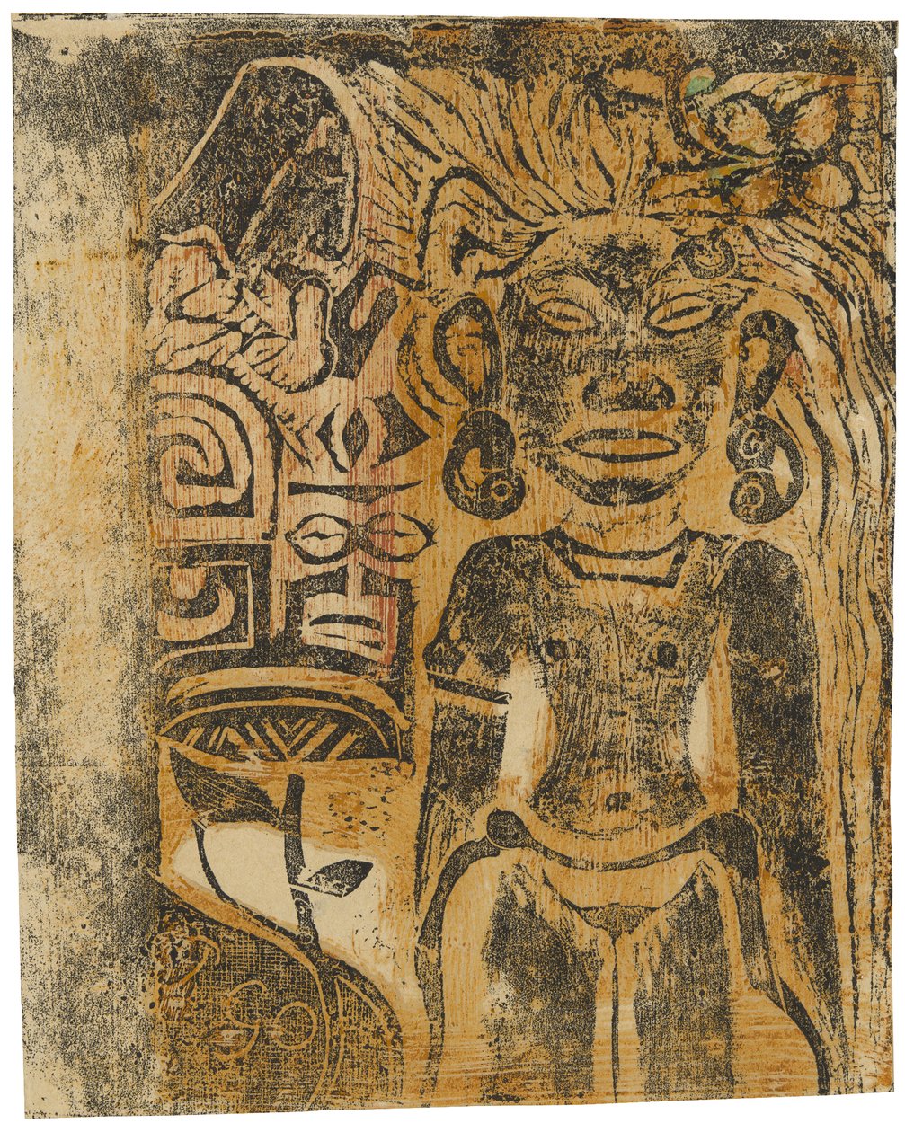 Ídolo do Taiti, A Deusa Hina, 1894-95 de Paul Gauguin
