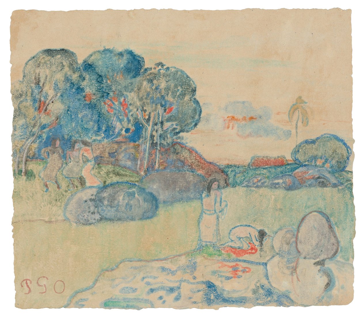 Paisagem do Taiti de Paul Gauguin