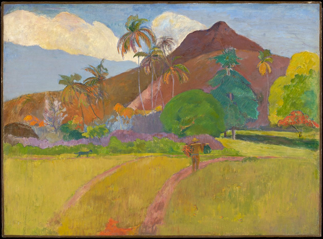 Paisagem taitiana de Paul Gauguin