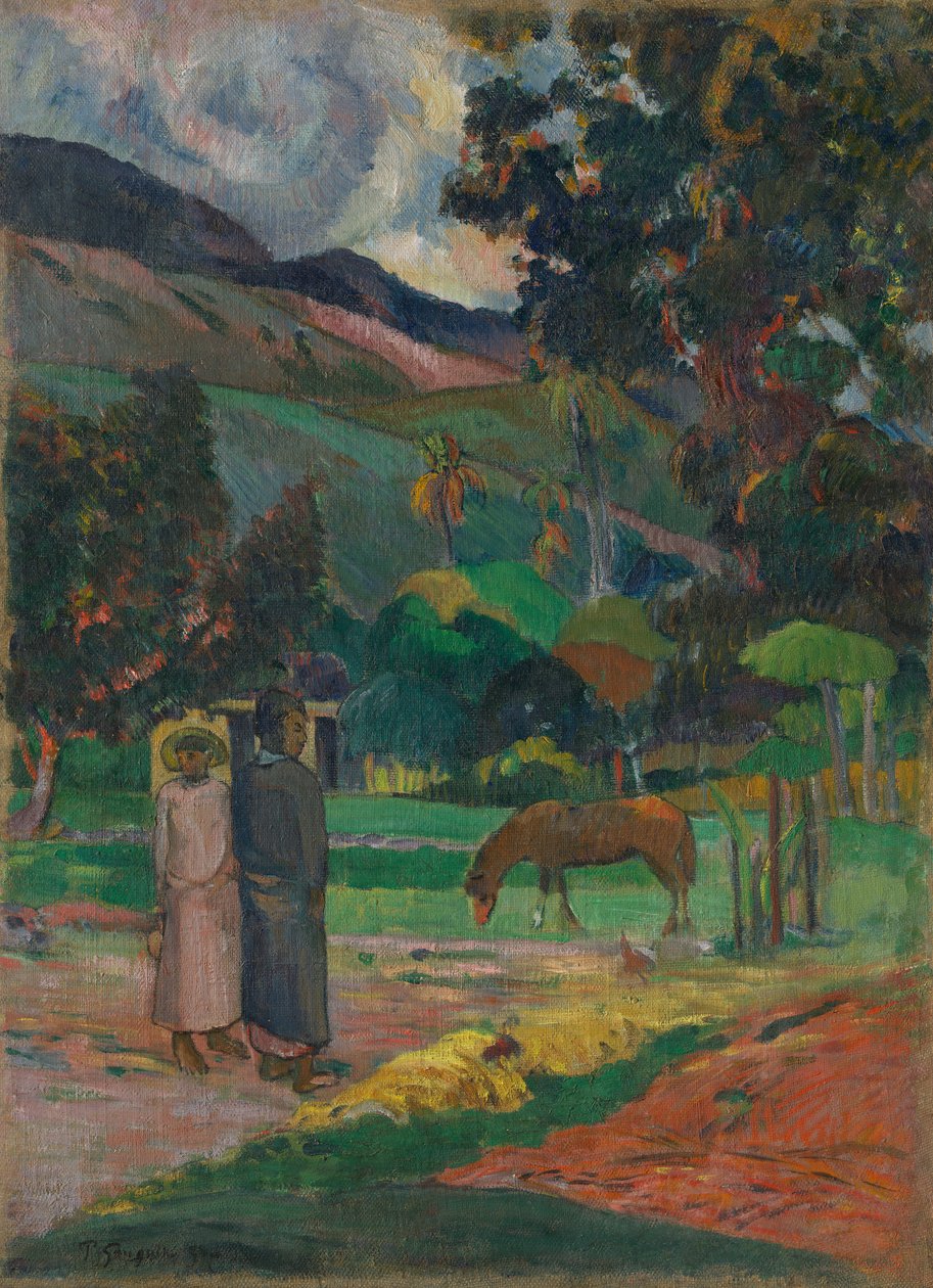 Paisagem do Taiti, 1892. de Paul Gauguin