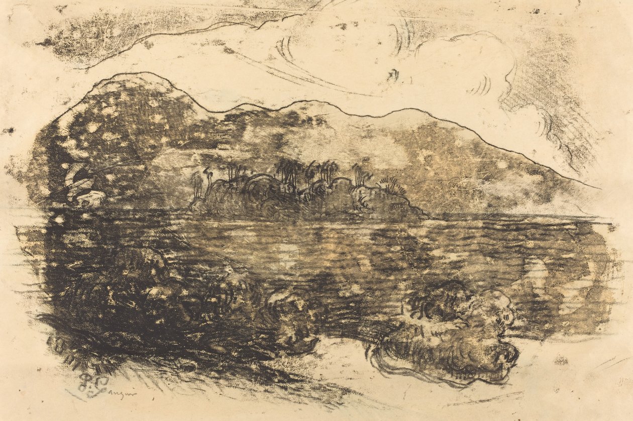 Costa do Taiti [reto], c. 1900. de Paul Gauguin