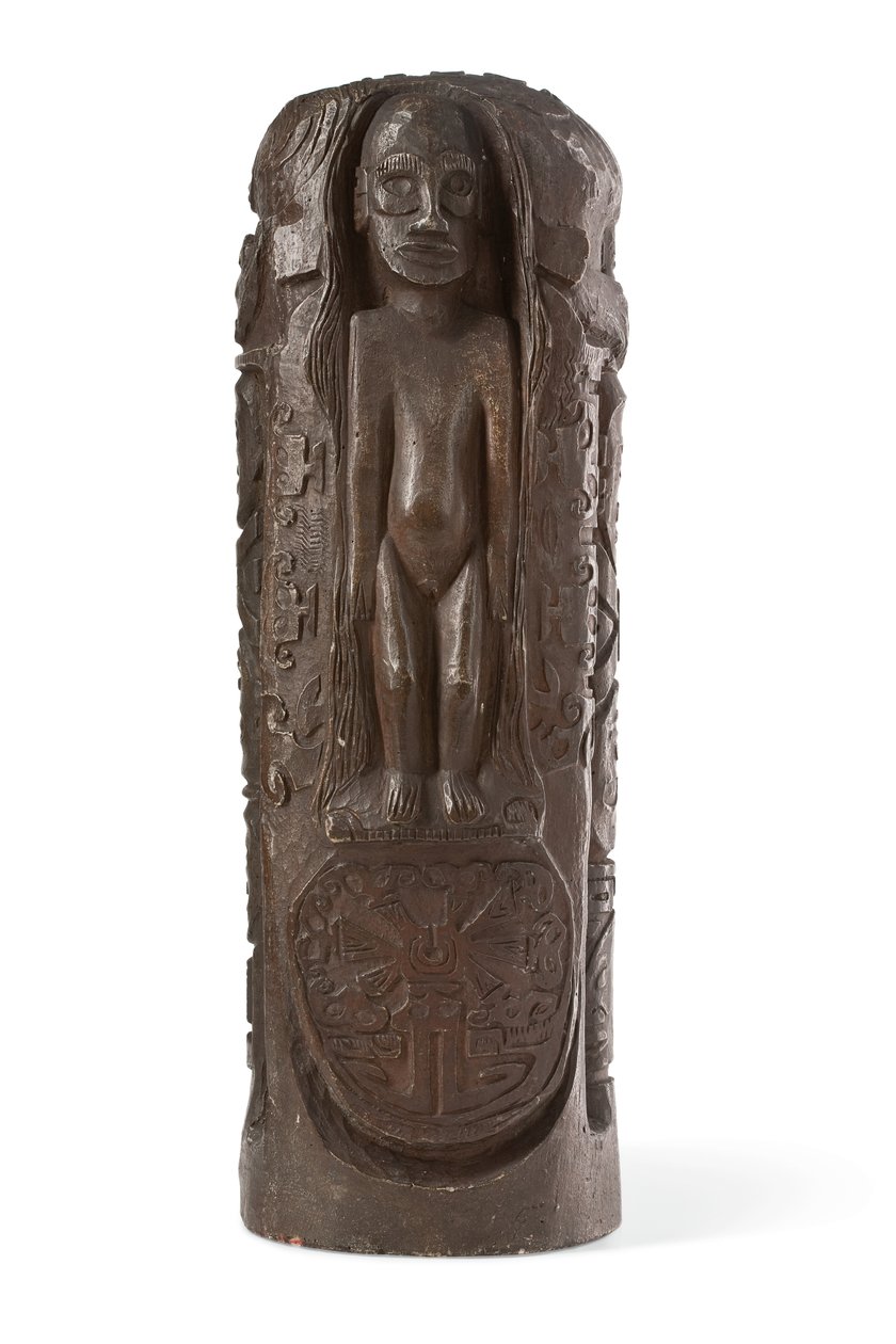 Totem do Taiti a Cristo na Cruz, após 1894 (gesso patinado) de Paul Gauguin
