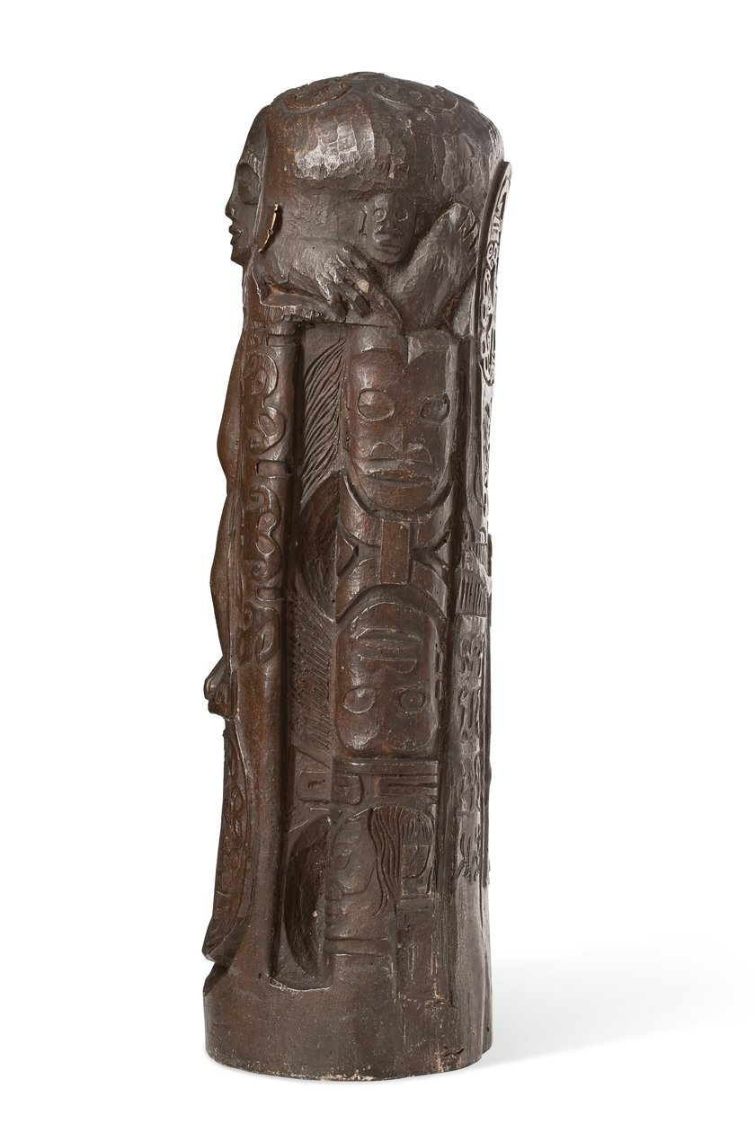 Totem do Taiti a Cristo na Cruz, após 1894 (gesso patinado) de Paul Gauguin