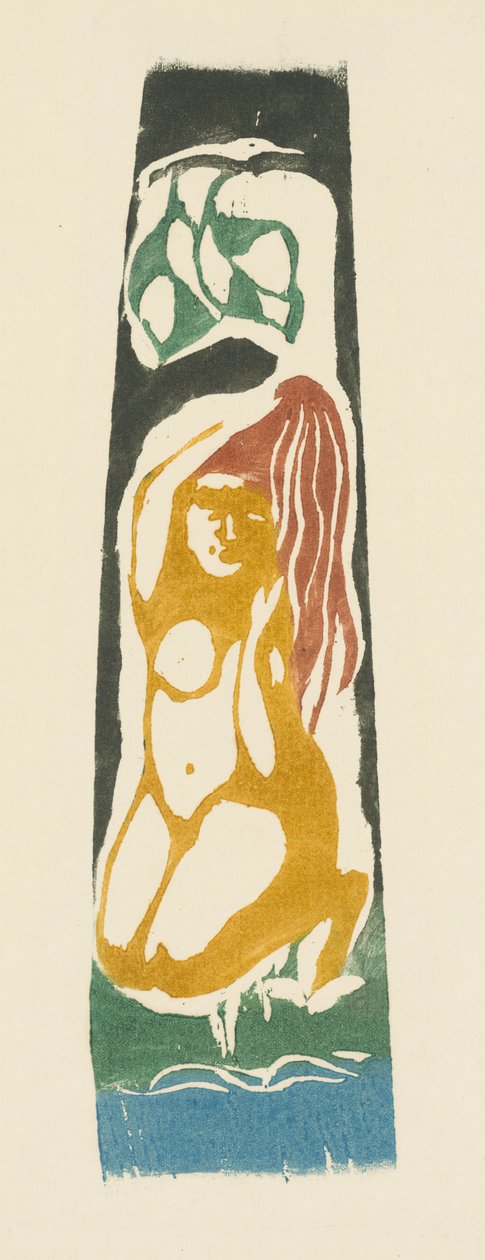 Mulher taitiana, c.1900 de Paul Gauguin
