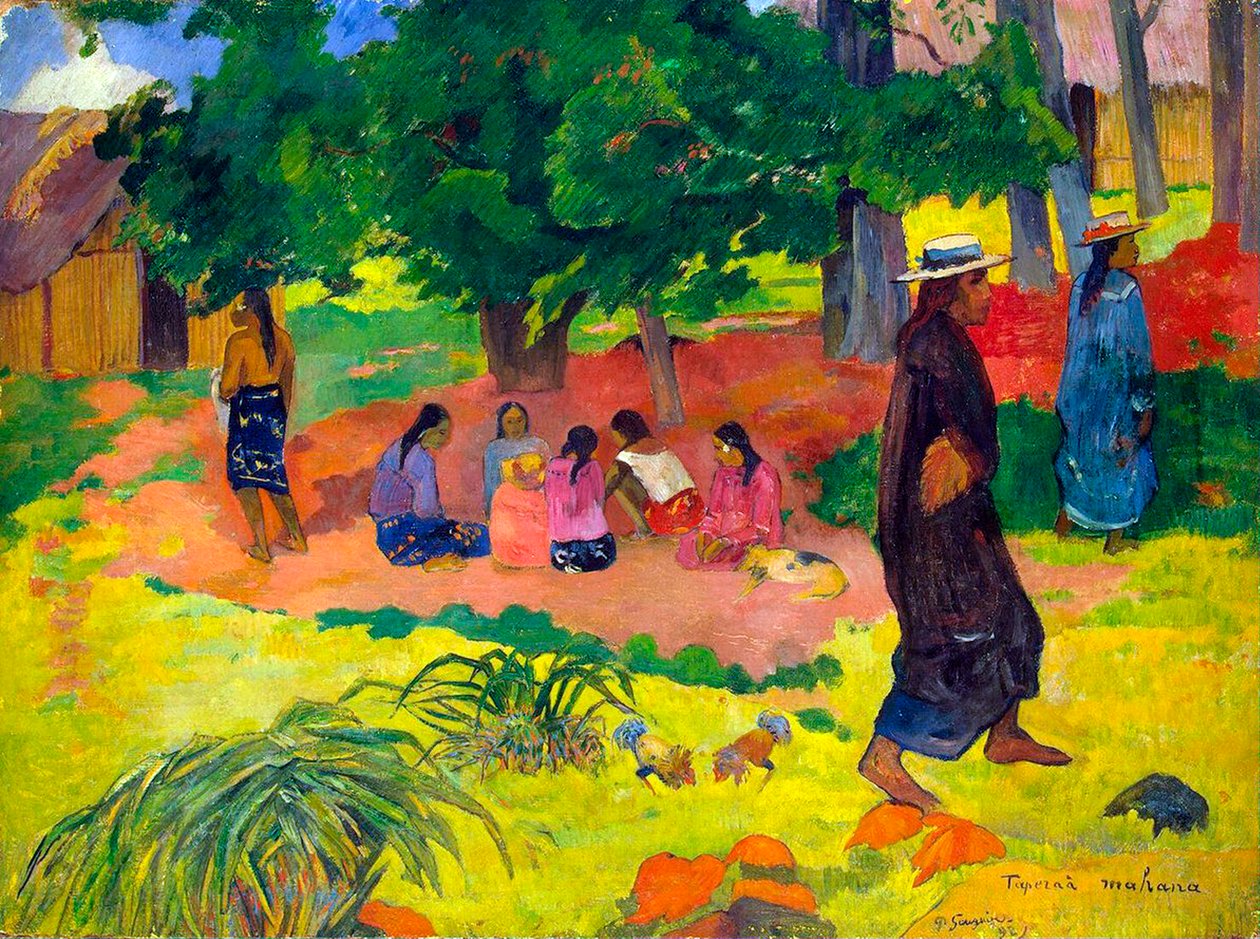 Taperaa Mahana, fim da tarde, 1892. de Paul Gauguin