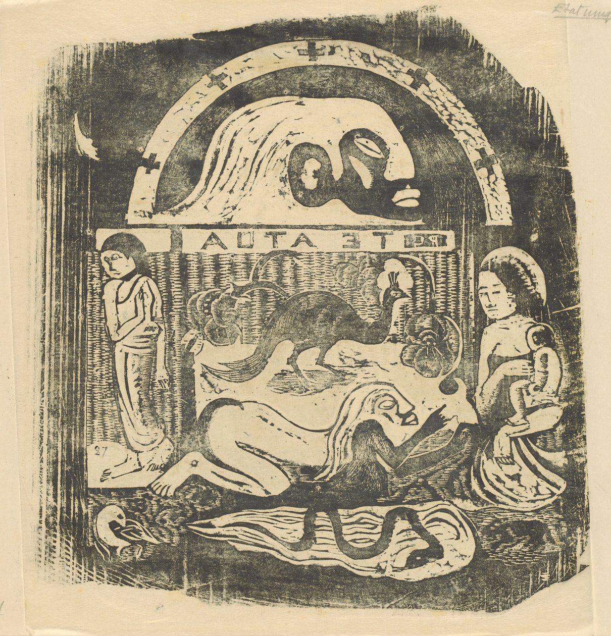 Te Atua O Pratinho dos Deuses [reto], em ou depois de 1895. de Paul Gauguin