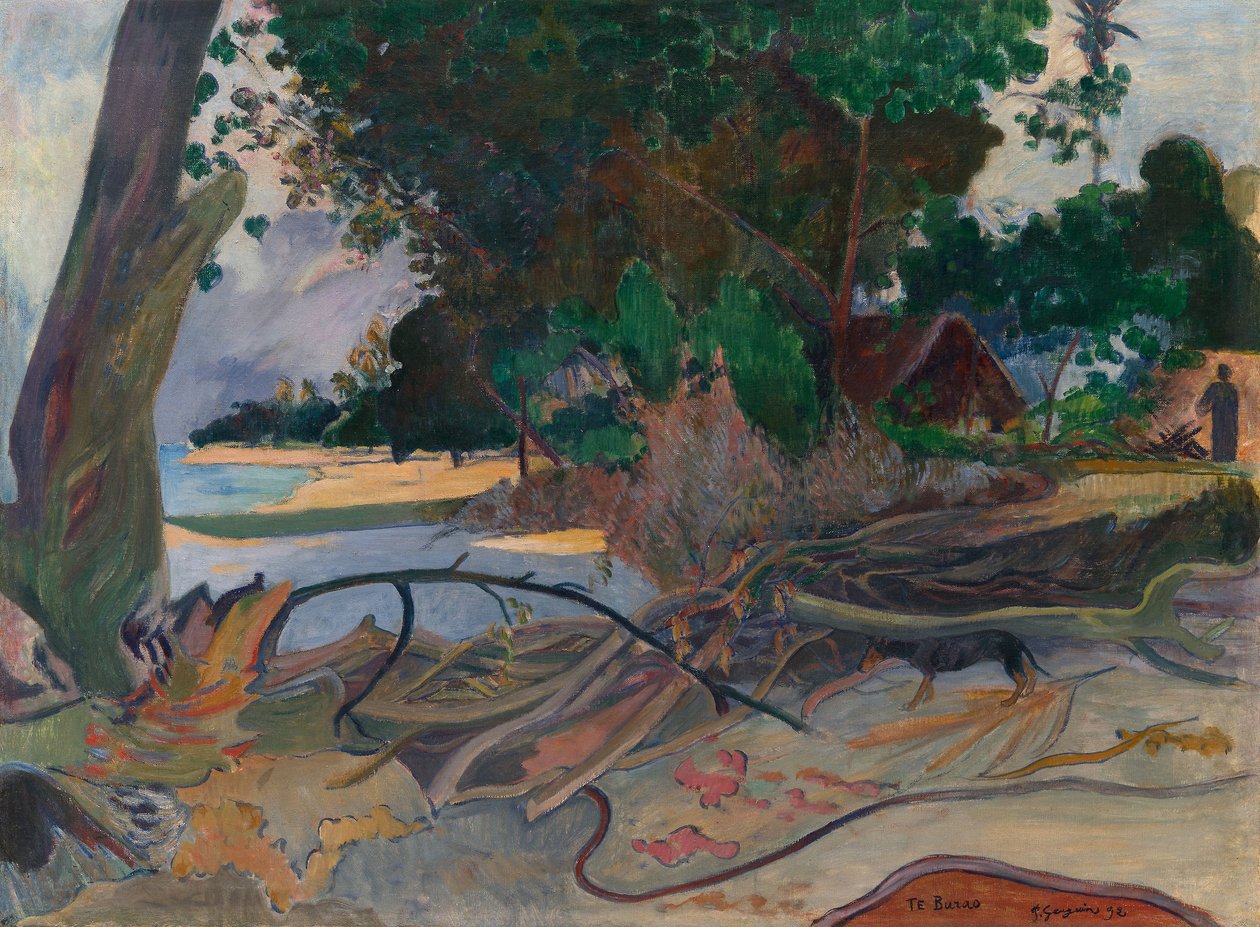 Te burao (A árvore de Hibiscus) de Paul Gauguin