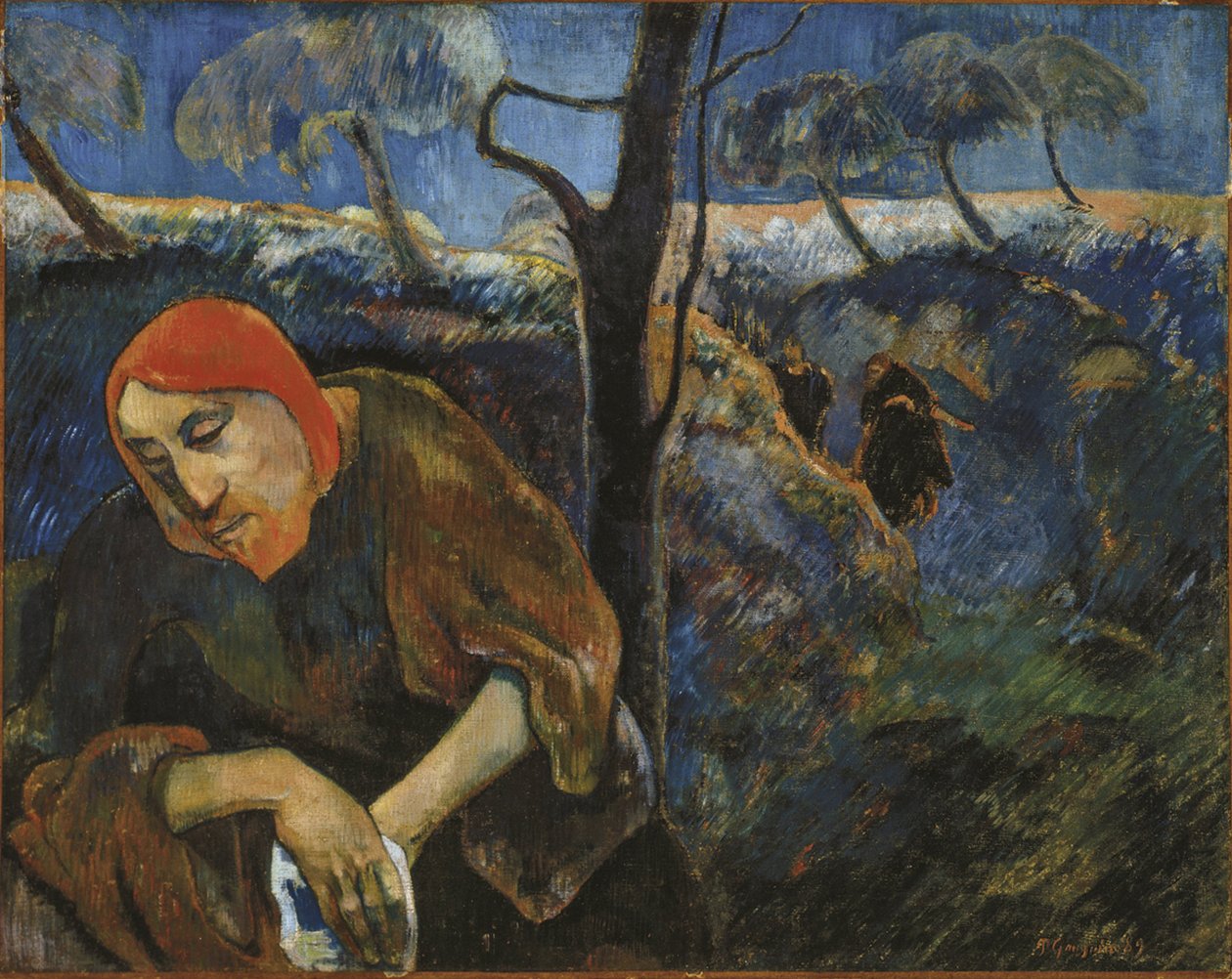 A agonia no jardim Cristo no jardim do Getsêmani, 1889. de Paul Gauguin