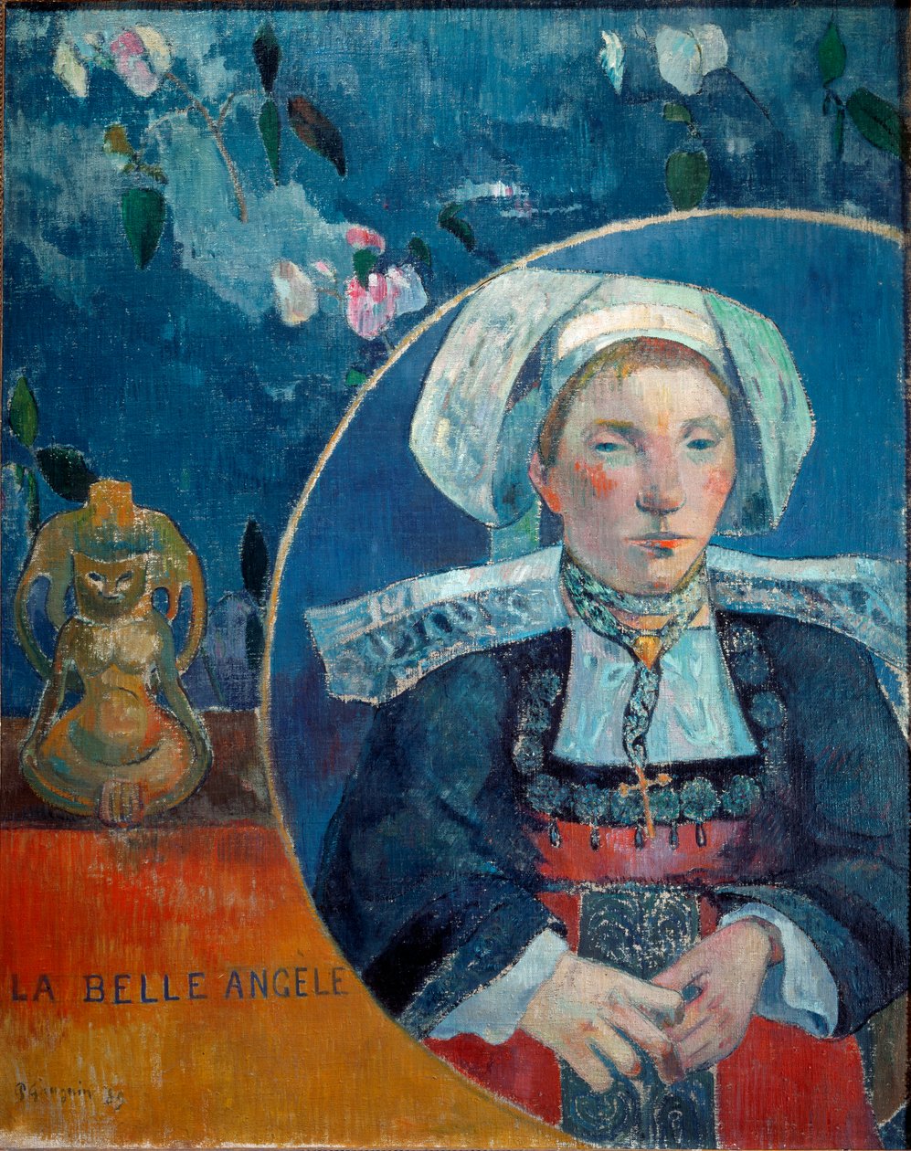 The Beautiful Angele (Óleo sobre tela de Paul Gauguin