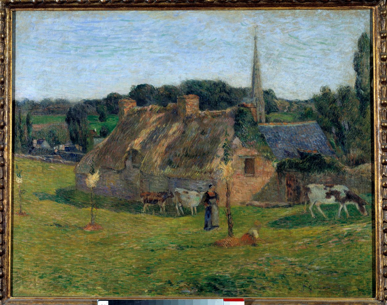 O campo Derout Lollichon e a igreja de Pont Aven de Paul Gauguin