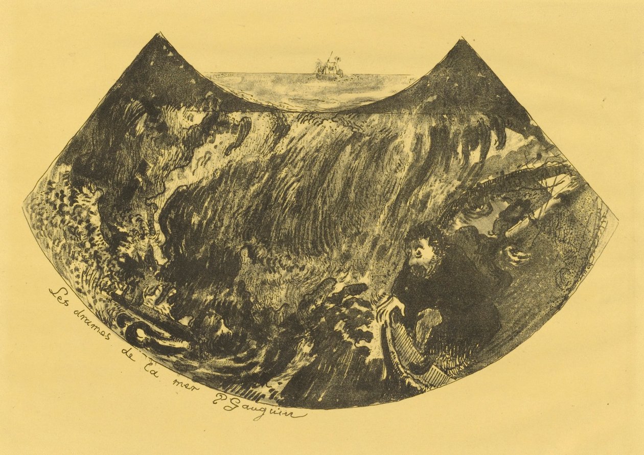 Os Dramas do Mar (Uma Descida ao Maelstrom) de Paul Gauguin