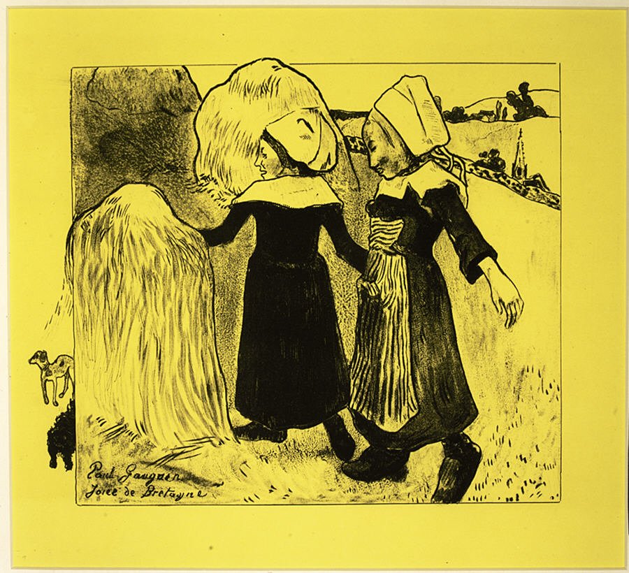 As Alegrias da Bretanha, da Suíte Volpini: Dessins litographiques, 1889., 1889. de Paul Gauguin