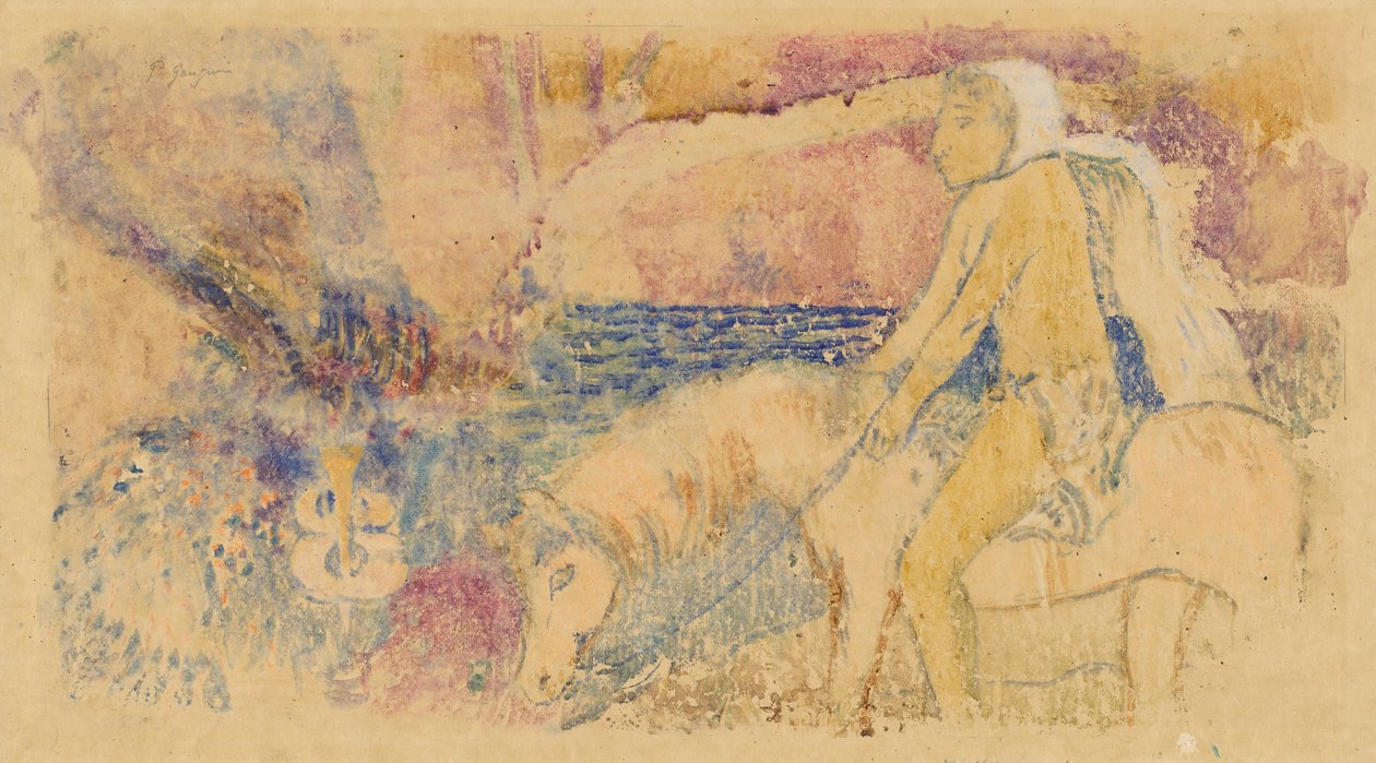 O Pônei, c. 1902. de Paul Gauguin