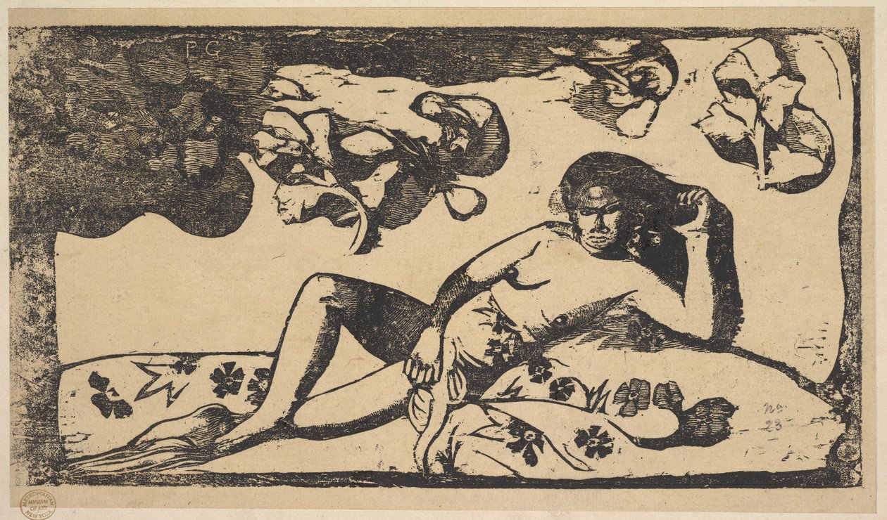 A rainha da beleza - Langorous, 1898. de Paul Gauguin