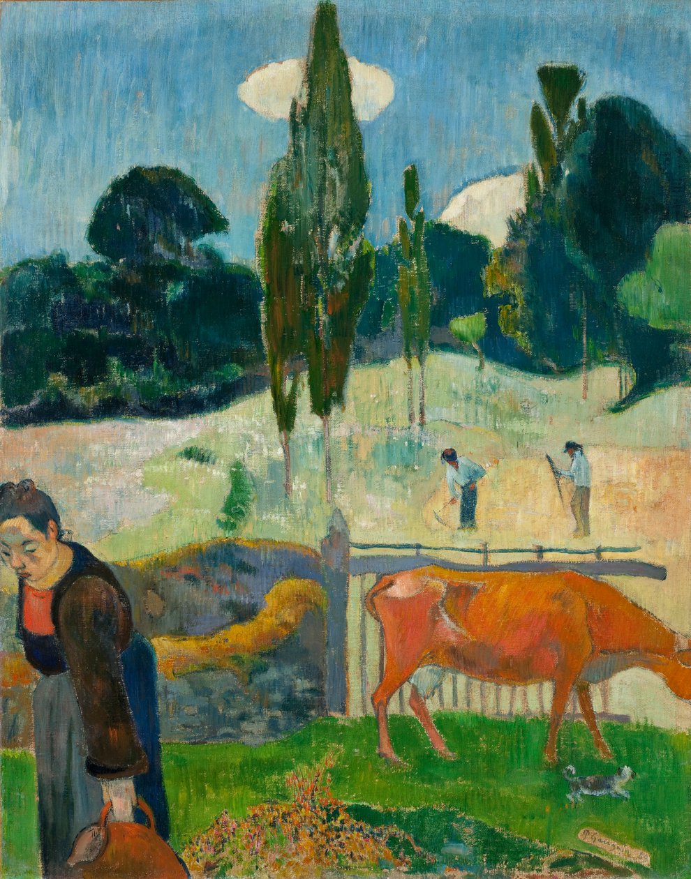 A vaca vermelha, 1889 de Paul Gauguin