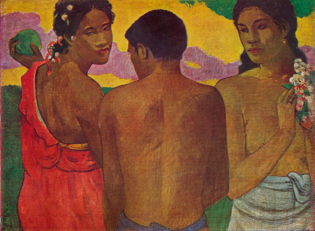 Os três taitianos, 1899 de Paul Gauguin