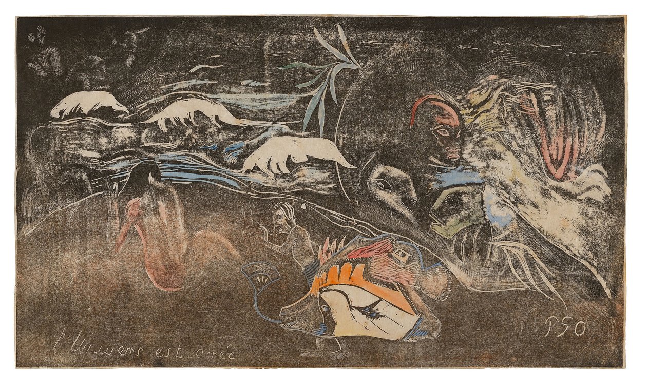 O Universo Está a Ser Criado), da Suite Noa Noa de Paul Gauguin