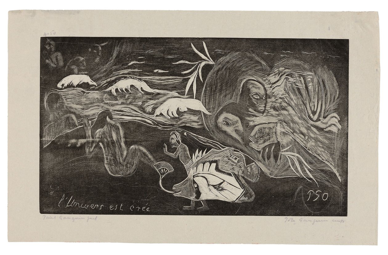 O Universo Está a Ser Criado), da Suite Noa Noa de Paul Gauguin