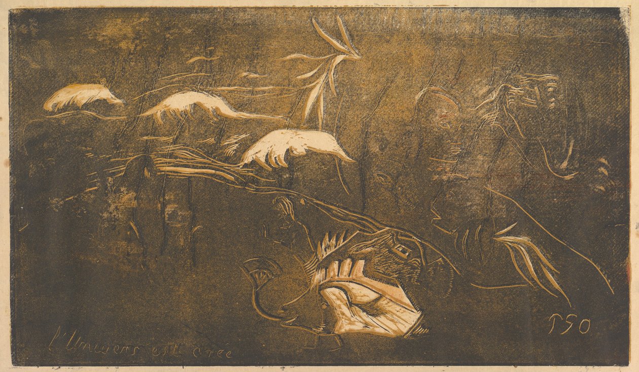 O universo é criado, 1893-94. de Paul Gauguin