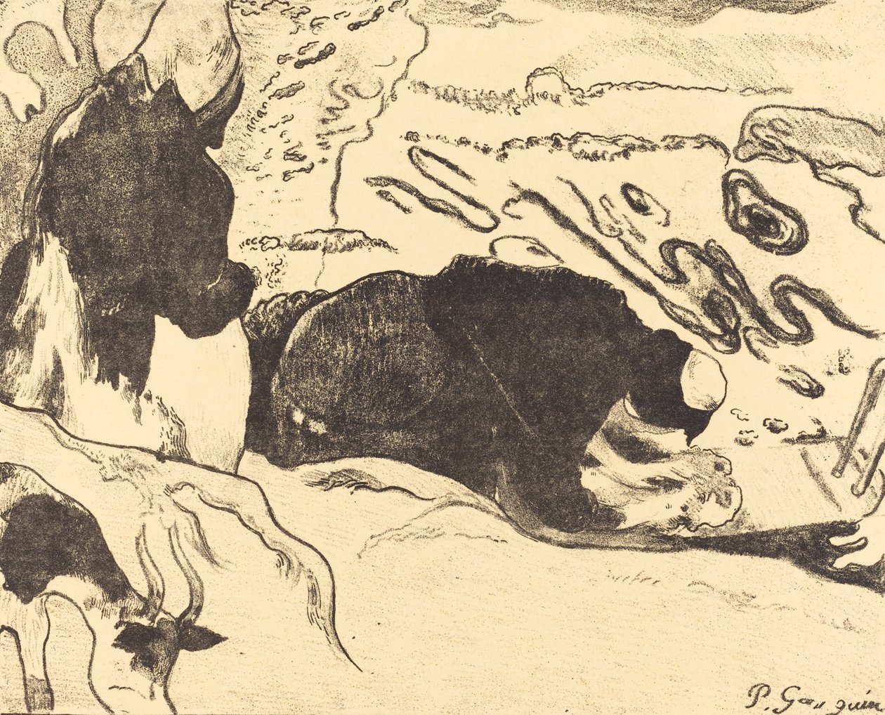 As Lavadeiras As Lavadeiras, 1889. de Paul Gauguin