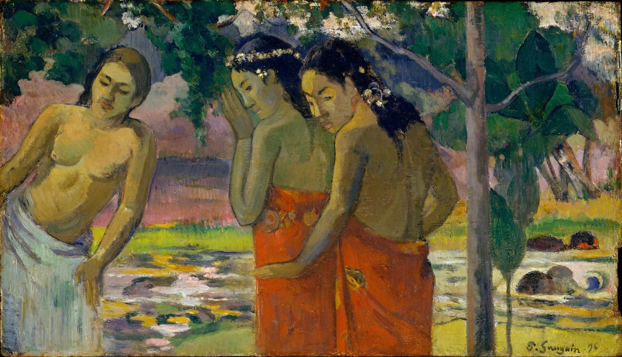 Três mulheres taitianas, 1896 de Paul Gauguin
