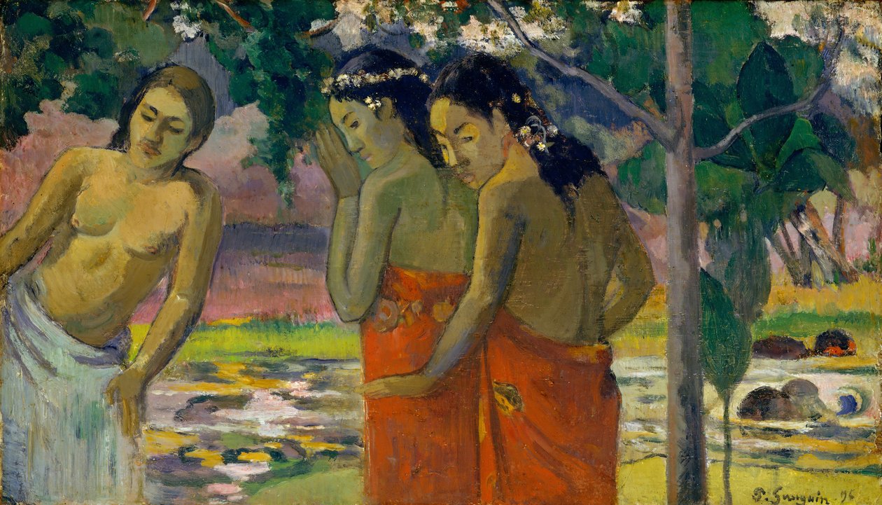 Três mulheres taitianas, 1896. de Paul Gauguin