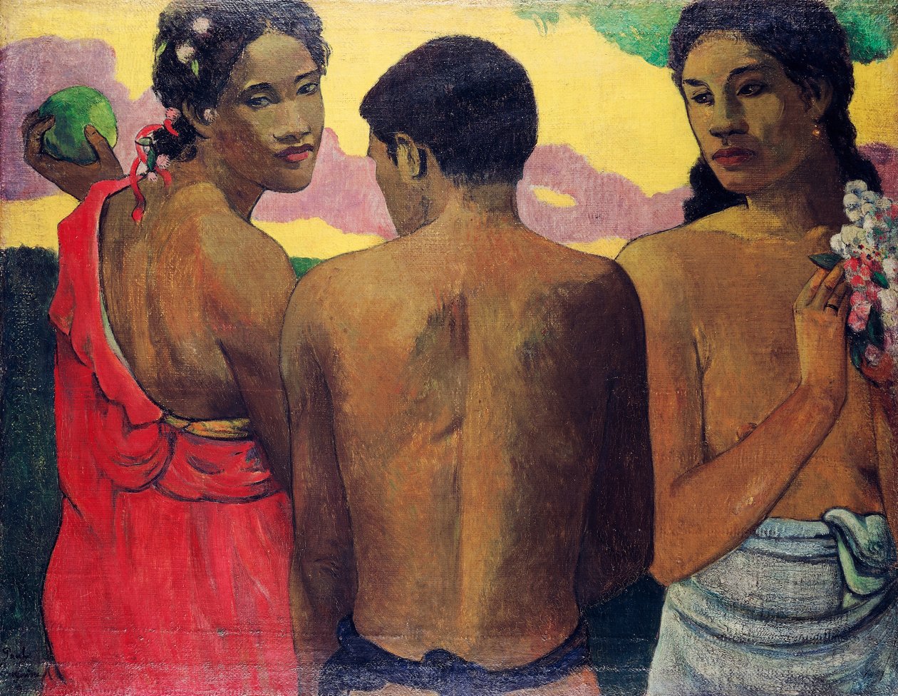 Três taitianos de Paul Gauguin