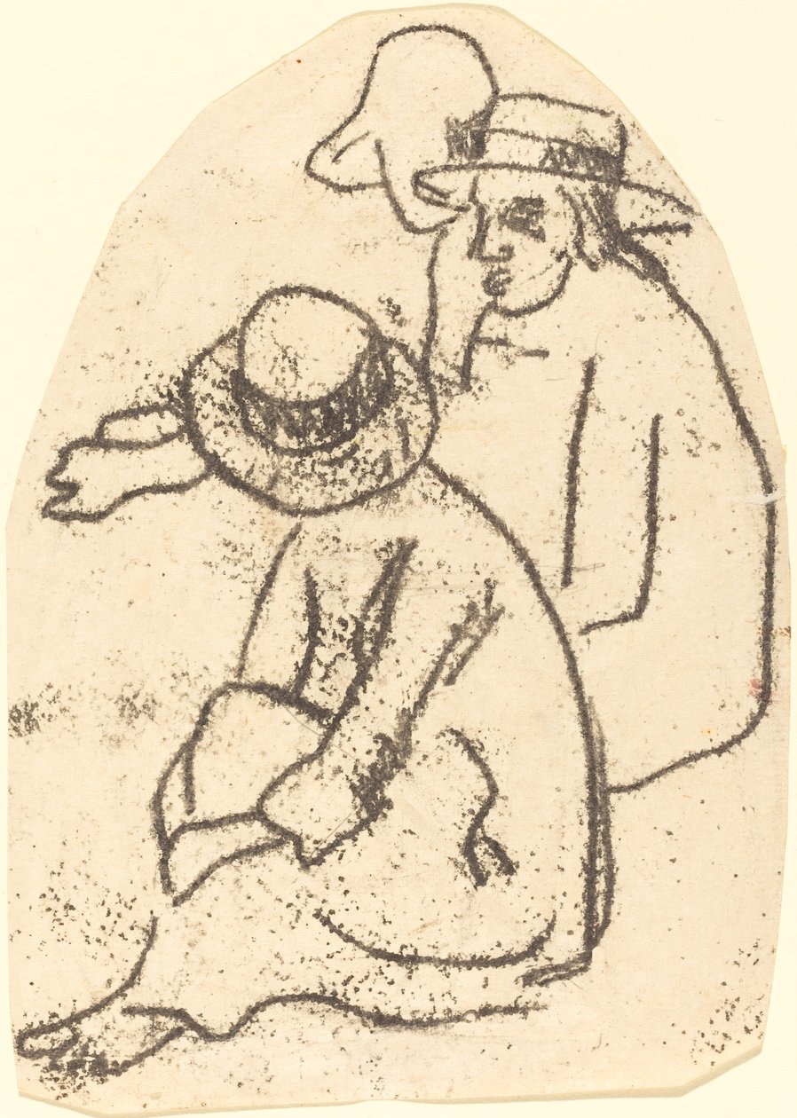 Estudo de três taitianos para La soeur de Charite, 18991902. de Paul Gauguin