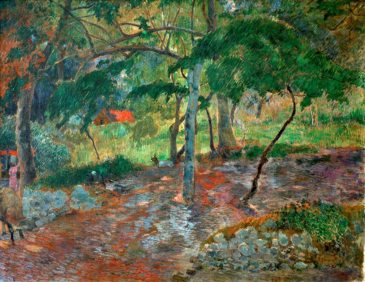 Paisagem tropical na Martinica de Paul Gauguin