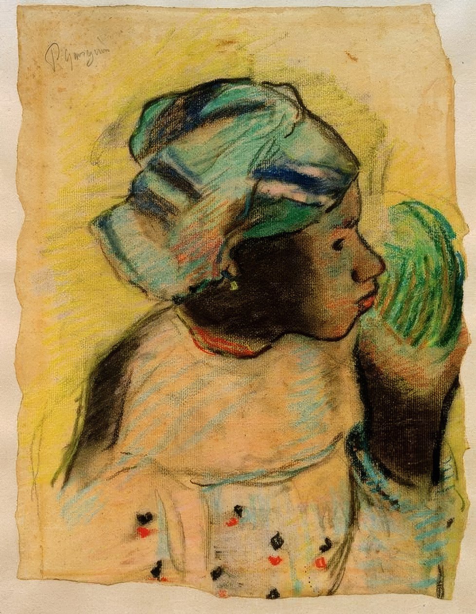 Cabeça de mulher, Martinica de Paul Gauguin