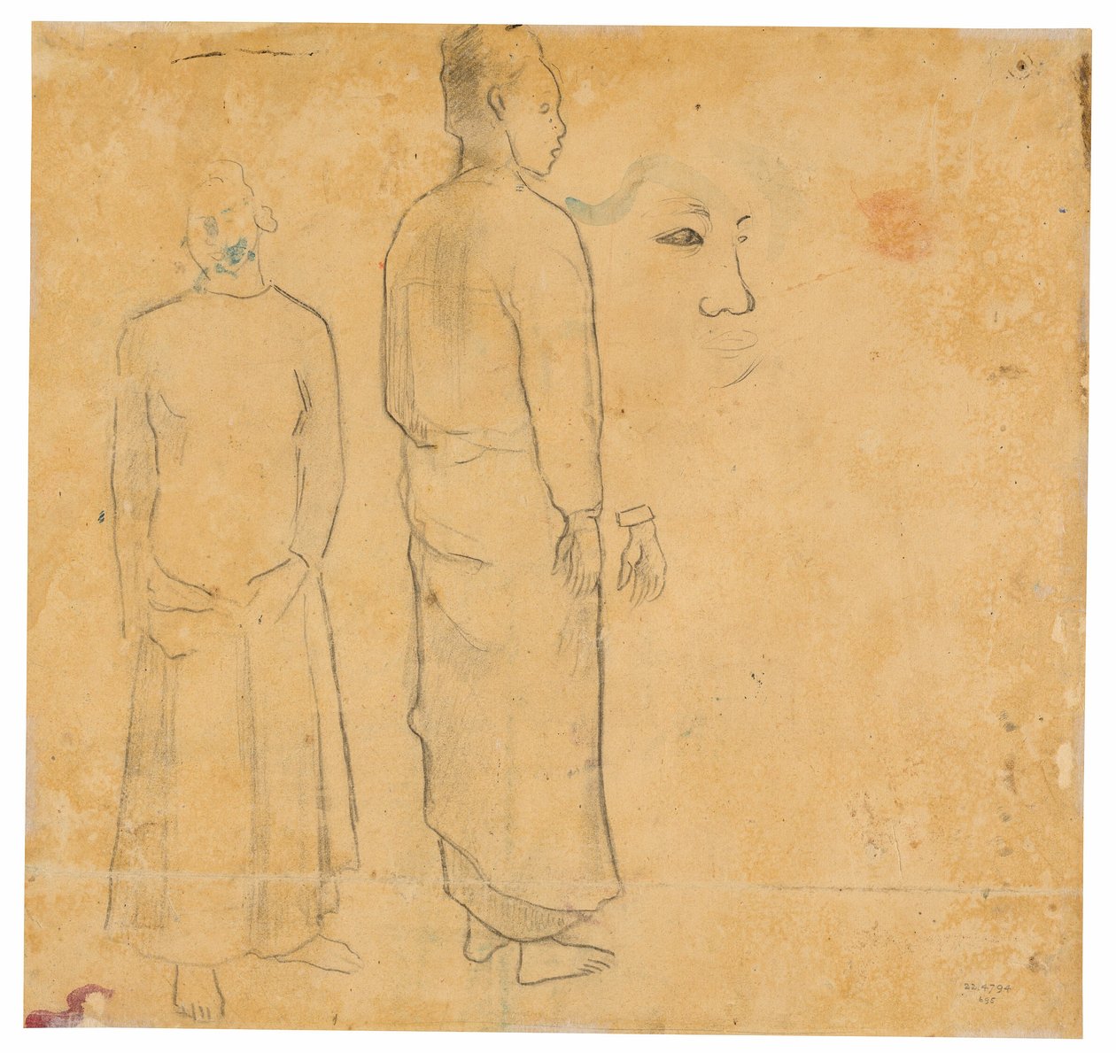 Duas Figuras (relativo à pintura Paisagem do Taiti) de Paul Gauguin