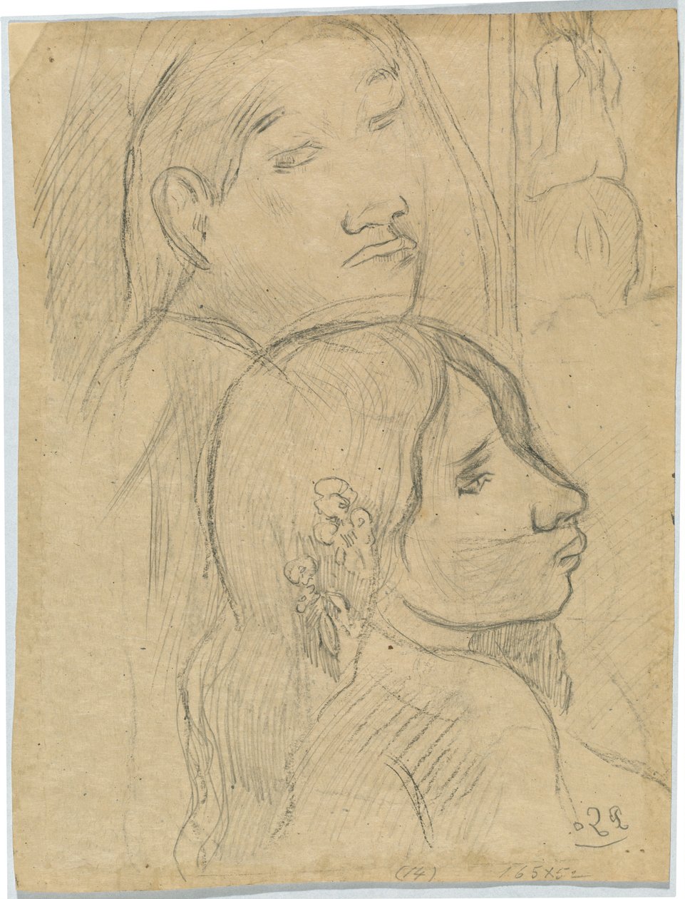 Dois marquesanos [verso] de Paul Gauguin