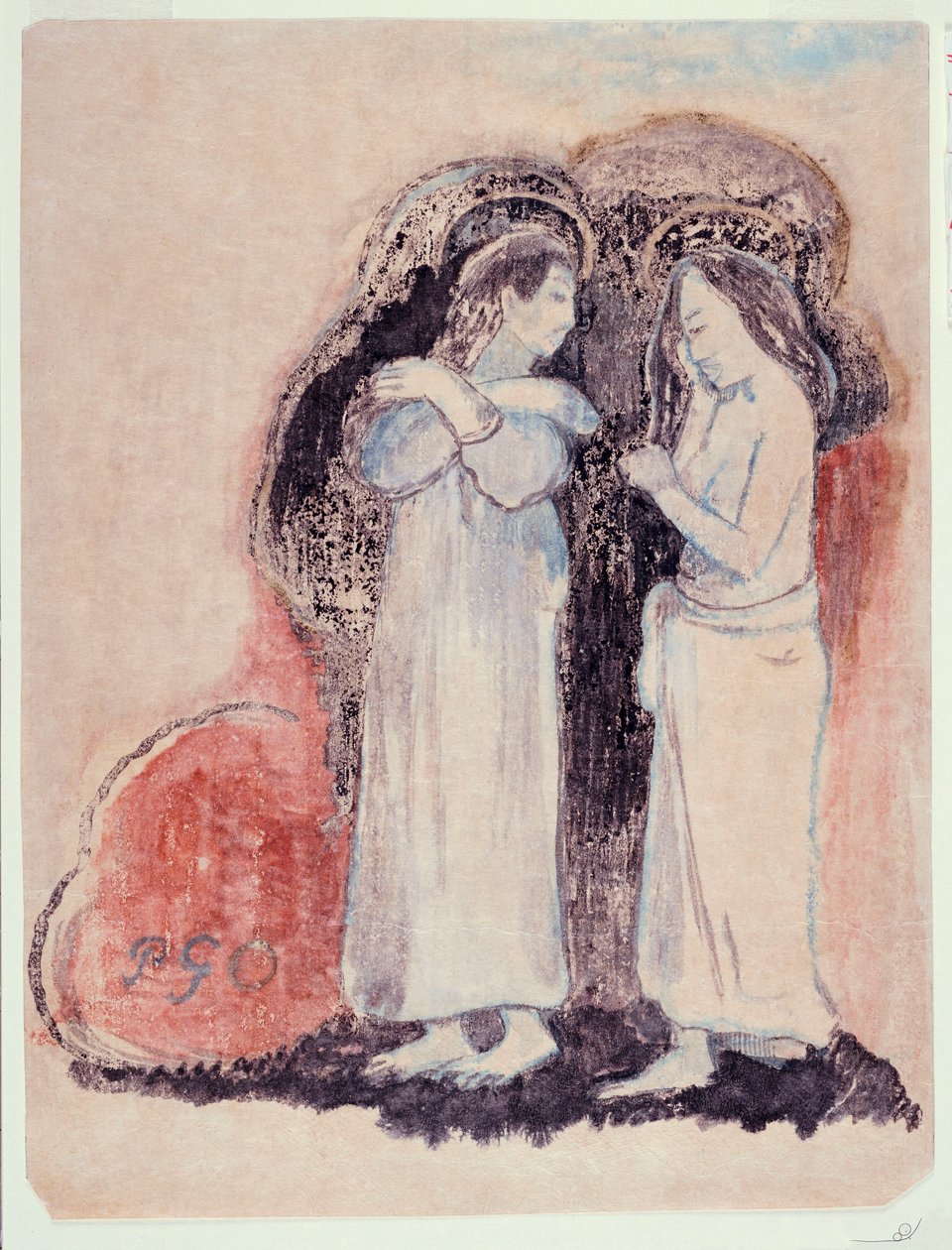 Duas mulheres taitianas em pé, 1894 de Paul Gauguin