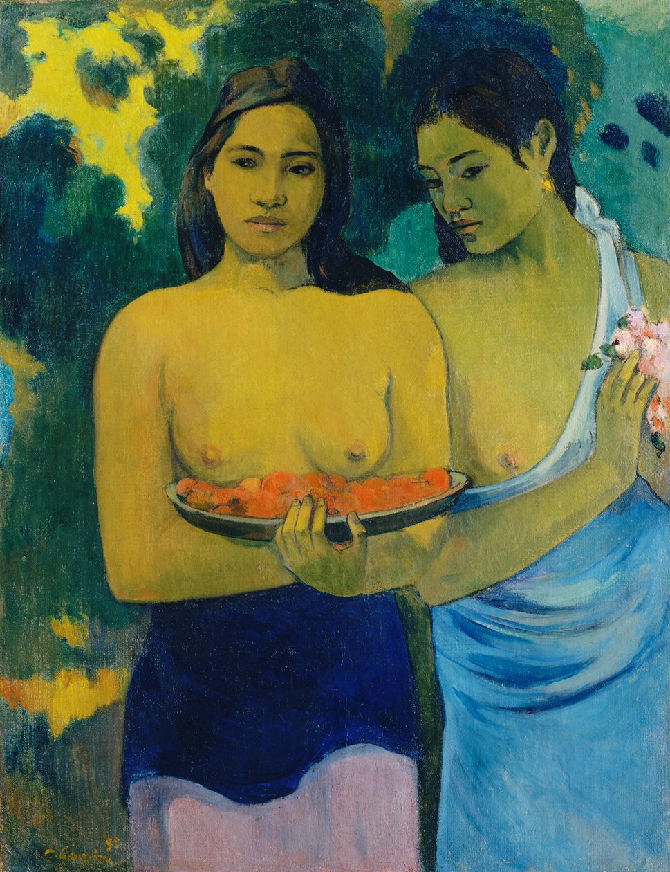 Duas mulheres taitianas de Paul Gauguin