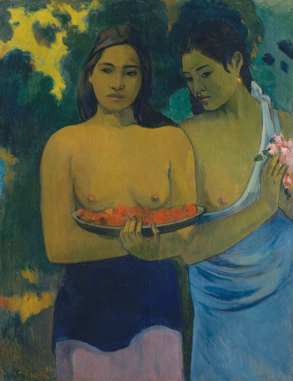 Duas Mulheres Taitianas de Paul Gauguin