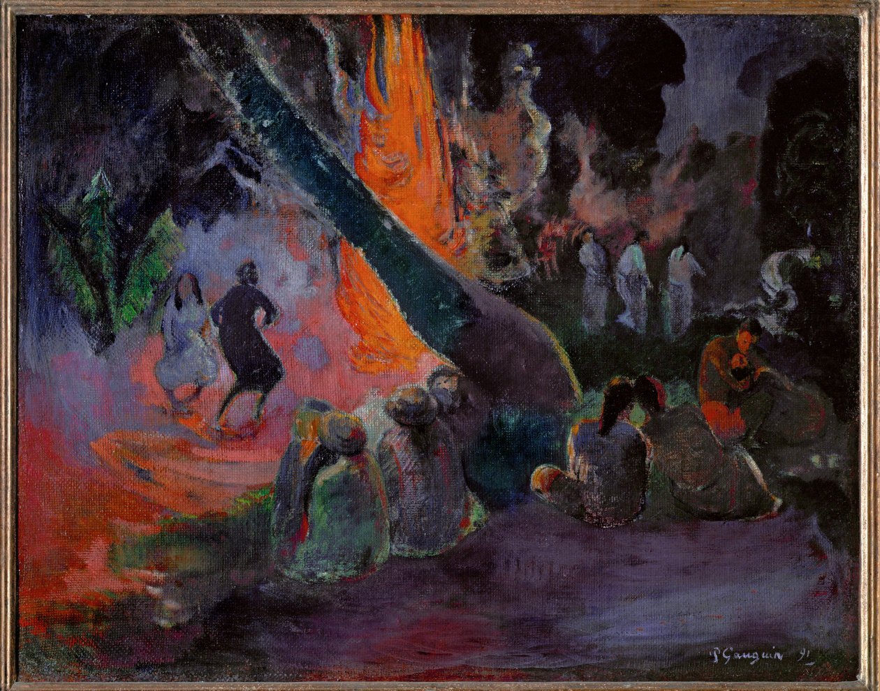 Upaupa (óleo sobre tela) de Paul Gauguin